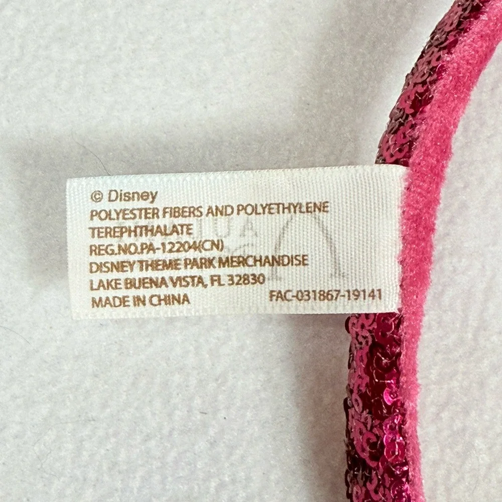 Disney Aulani Resort Pink Satin Tropical Minnie Mickey Ears Theme Park One Size